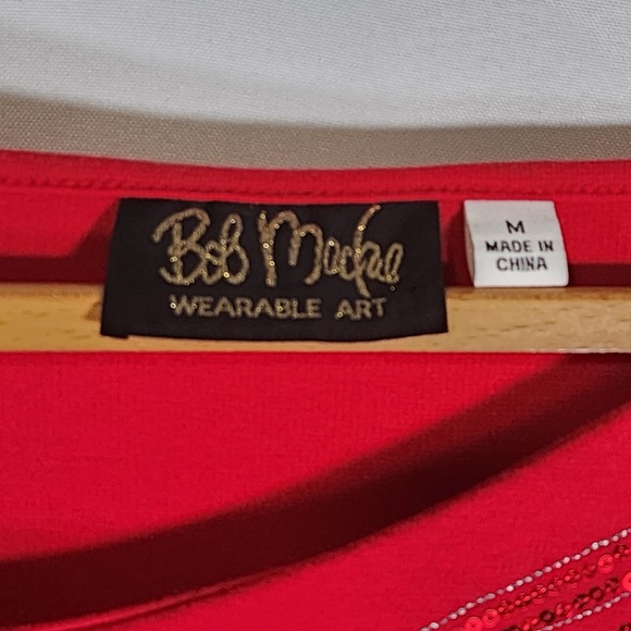 Bob Mackie Wearable Art Blouse Size Medium - Picture 4 of 4